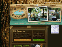 Tablet Screenshot of lakejames-campground.com